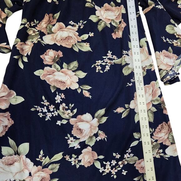 Acesnug floral off the shoulder dress women's size XL cute sleeves - Picture 7 of 8